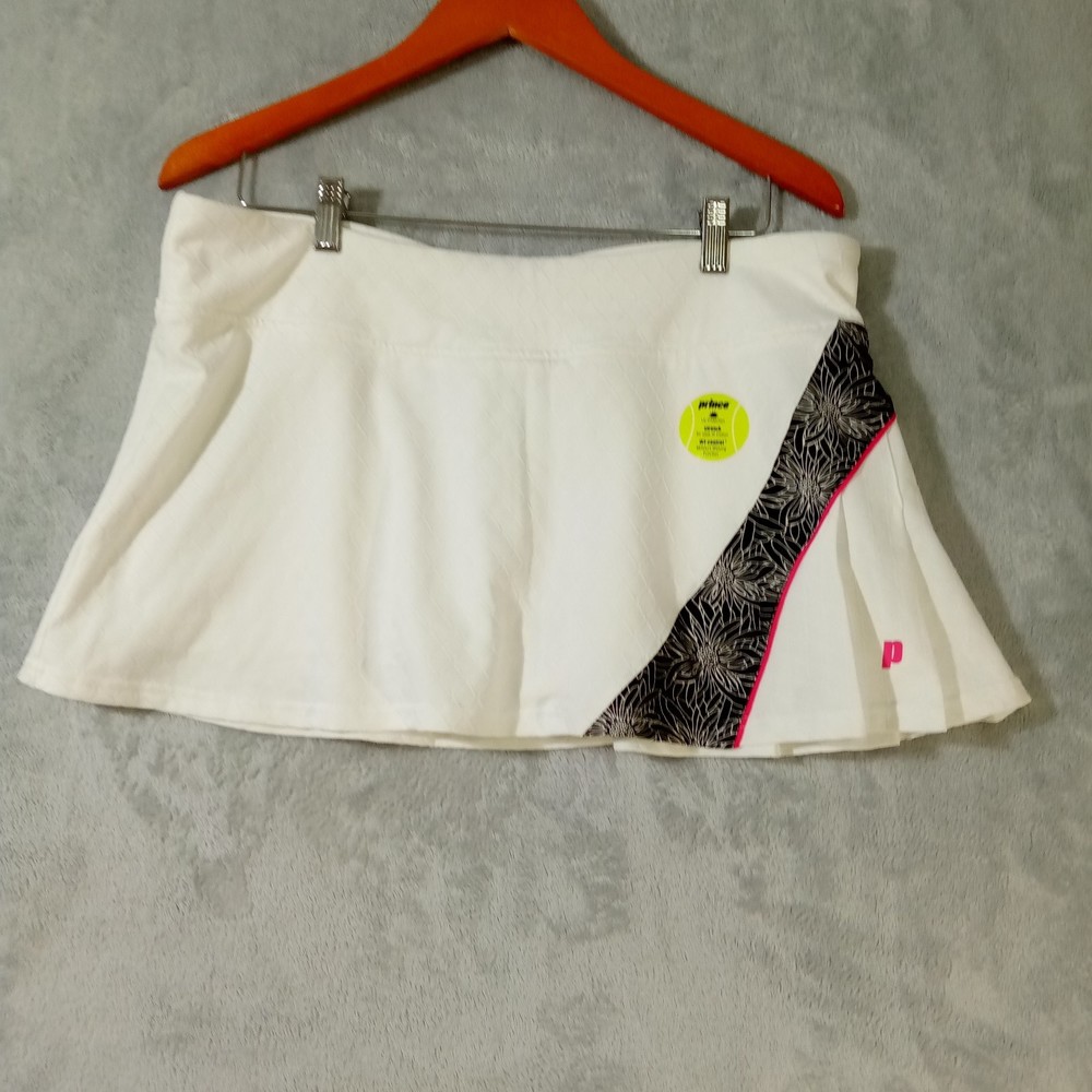 Prince NWT Womens Jacquard Skort white/black in size Large